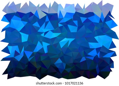 Dark BLUE vector abstract polygonal background. Geometric illustration in Origami style with gradient.  The polygonal design can be used for your web site.