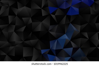 Dark BLUE vector abstract polygonal pattern. Modern geometrical abstract illustration with gradient. The completely new template can be used for your brand book.