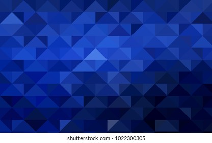 Dark BLUE vector abstract polygonal pattern. Glitter abstract illustration with an elegant design. The completely new template can be used for your brand book.