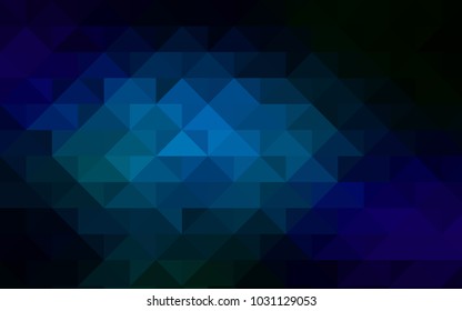 Dark BLUE vector abstract polygonal template. Shining colored illustration in a brand-new style. The completely new template can be used for your brand book.