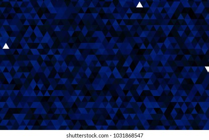 Dark BLUE vector abstract polygonal template. Creative geometric illustration in Origami style with gradient. The elegant pattern can be used as part of a brand book.