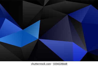 Dark BLUE vector abstract polygonal background. Shining colored illustration in a brand-new style. The textured pattern can be used for background.