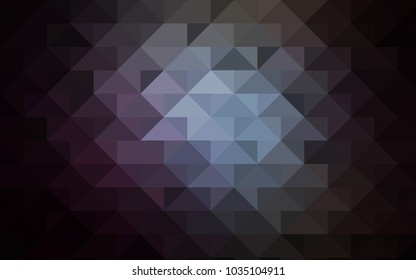Dark BLUE vector abstract polygonal template. Colorful abstract illustration with gradient. The best triangular design for your business.