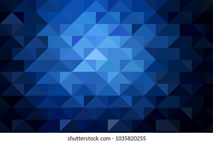 Dark BLUE vector abstract polygonal background. Creative geometric illustration in Origami style with gradient. The elegant pattern can be used as part of a brand book.