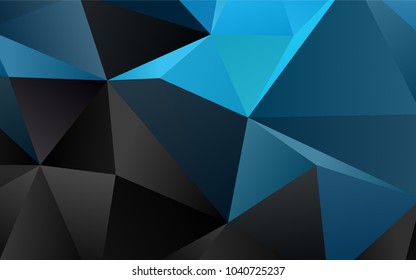 Dark BLUE vector abstract polygonal pattern. Colorful illustration in abstract style with gradient. A completely new design for your business.