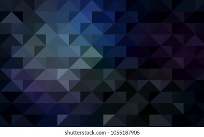Dark BLUE vector abstract polygonal background. Triangular geometric sample with gradient.  The best triangular design for your business.