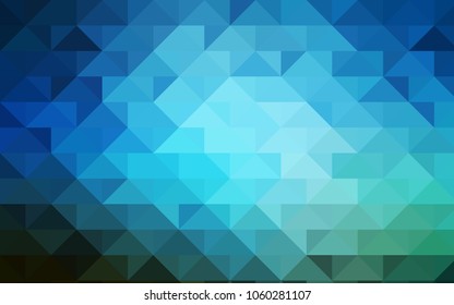 Dark BLUE vector abstract polygonal background. Shining colored illustration in a brand-new style. The best triangular design for your business.