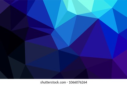 Dark BLUE vector abstract polygonal background. Creative geometric illustration in Origami style with gradient. Brand-new design for your business.