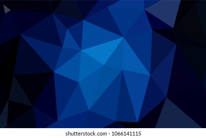 Dark BLUE vector abstract polygonal template. Shining colored illustration in a new style. That pattern can be used as a part of a brand book.