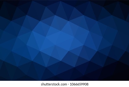Dark BLUE vector abstract polygonal pattern. Shining colored illustration in a new style. Brand-new style for your business design.
