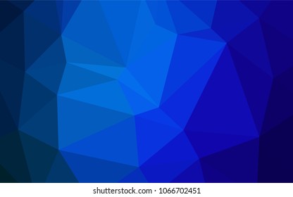 Dark BLUE vector abstract polygonal background. Colorful illustration in abstract style with gradient. Brand-new design for your business.