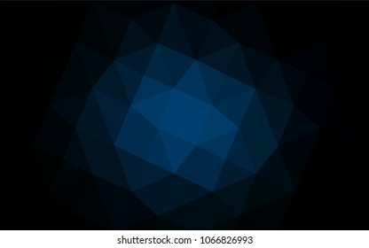 Dark BLUE vector abstract polygonal pattern. Creative illustration in halftone style with gradient. Brand-new style for your business design.