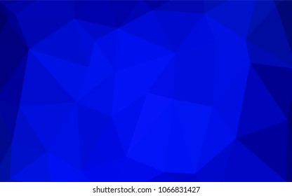 Dark BLUE vector abstract polygonal template. A completely new color illustration in a  polygonal style. The template for cell phone's backgrounds.