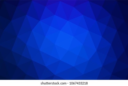 Dark BLUE vector abstract polygonal background. Polygonal abstract illustration with gradient. That new template can be used for your brand book.