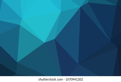 Dark BLUE vector abstract polygonal background. Modern geometrical abstract illustration with gradient. The template for cell phone's backgrounds.