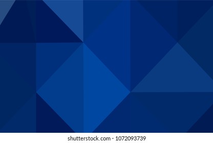 Dark BLUE vector abstract polygonal pattern. Colorful abstract illustration with gradient. A new texture for your design.
