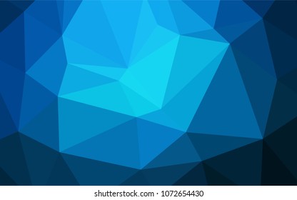 Dark BLUE vector abstract polygonal background. Modern geometrical abstract illustration with gradient. The best triangular design for your business.