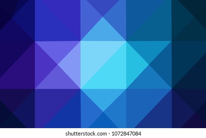 Dark BLUE vector abstract polygonal background. Geometric illustration in Origami style with gradient.  Textured pattern can be used for background.