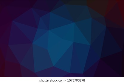 Dark BLUE vector abstract polygonal background. Shining polygonal illustration, which consist of triangles. Brand-new style for your business design.