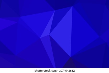 Dark BLUE vector abstract polygonal template. Colorful illustration in polygonal style with gradient. The best triangular design for your business.