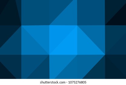 Dark BLUE vector abstract polygonal background. Modern geometrical abstract illustration with gradient. Textured pattern can be used for background.