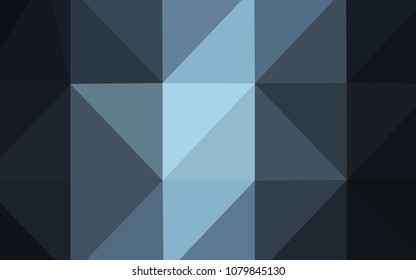 Dark BLUE vector abstract polygonal background. Creative illustration in halftone style with gradient. Brand-new style for your business design.