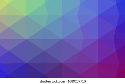 Dark BLUE vector abstract polygonal pattern. Triangular geometric sample with gradient.  The best triangular design for your business.