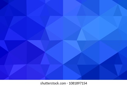 Dark BLUE vector abstract polygonal background. Geometric illustration in Origami style with gradient.  Textured pattern can be used as a background.