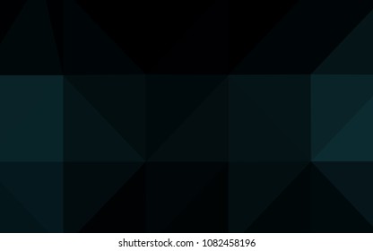 Dark BLUE vector abstract polygonal template. Geometric illustration in Origami style with gradient.  A completely new design for your business.
