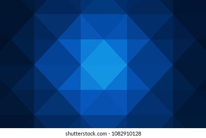 Dark BLUE vector abstract polygonal template. Colorful abstract illustration with triangles. Brand new style for your business design.