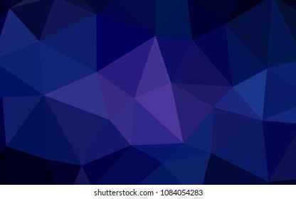 Dark BLUE vector abstract polygonal pattern. Colorful illustration in polygonal style with gradient. Triangular pattern for your design.