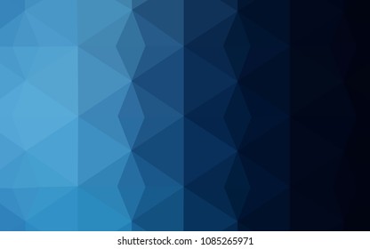Dark BLUE vector abstract polygonal pattern. Colorful abstract illustration with triangles. New template for your brand book.