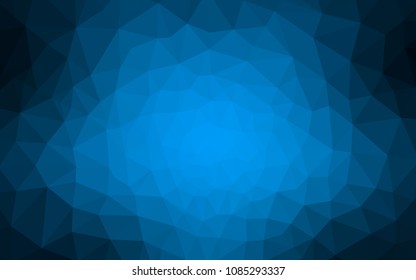 Dark BLUE vector abstract polygonal background. Colorful abstract illustration with triangles. Brand new style for your business design.