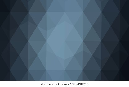 Dark BLUE vector abstract polygonal pattern. A completely new color illustration in a polygonal style. Best triangular design for your business.