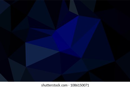 Dark BLUE vector abstract polygonal background. Modern geometrical abstract illustration with gradient. A completely new design for your business.