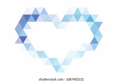 Dark BLUE vector abstract polygonal pattern. Creative illustration in halftone style with gradient. A completely new template for your business design.