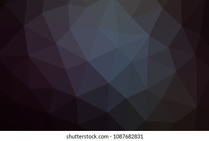 Dark BLUE vector abstract polygonal pattern. Colorful abstract illustration with triangles. Polygonal design for your web site.