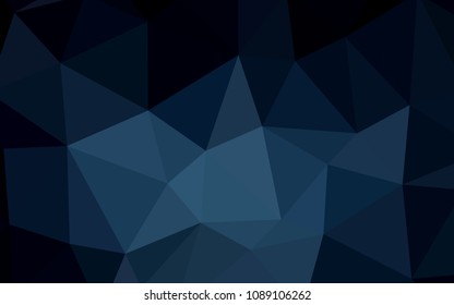 Dark BLUE vector abstract polygonal pattern. Colorful abstract illustration with triangles. A new texture for your web site.