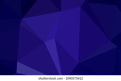 Dark BLUE vector abstract polygonal pattern. Elegant bright polygonal illustration with gradient. Brand-new design for your business.