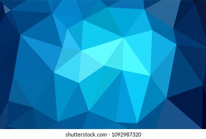 Dark BLUE vector abstract polygonal pattern. Colorful abstract illustration with gradient. The template for cell phone's backgrounds.