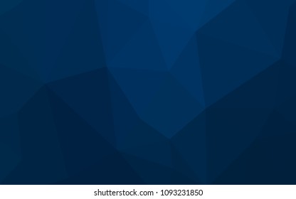 Dark BLUE vector abstract polygonal template. A completely new color illustration in a polygonal style. Brand new style for your business design.