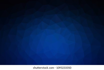 Dark BLUE vector abstract polygonal background. A sample with polygonal shapes. New template for your brand book.