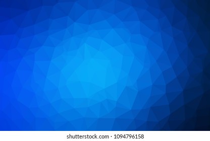 Dark BLUE vector abstract polygonal pattern. Colorful illustration in abstract style with triangles. Brand new style for your business design.