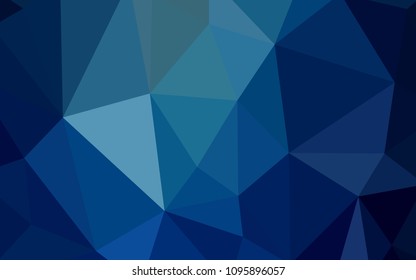 Dark BLUE vector abstract polygonal template. Modern abstract illustration with triangles. New template for your brand book.