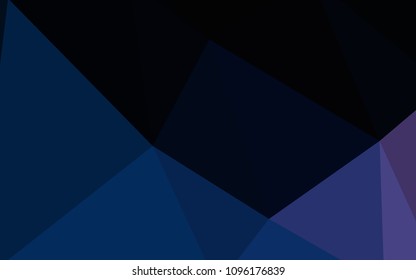 Dark BLUE vector abstract polygonal pattern. A completely new color illustration in a polygonal style. Brand new design for your business.