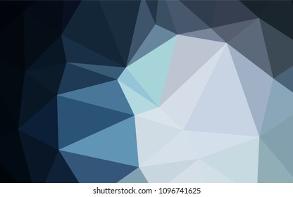 Dark BLUE vector abstract polygonal pattern. Creative geometric illustration in Origami style with gradient. The best triangular design for your business.