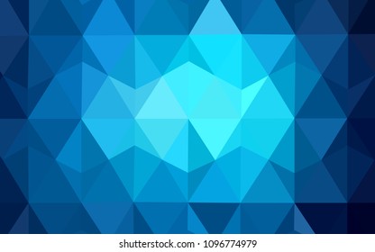 Dark BLUE vector abstract polygonal background. Colorful illustration in polygonal style with gradient. Template for cell phone's backgrounds.