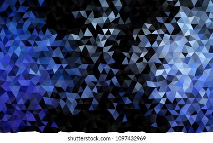 Dark BLUE vector abstract polygonal background. Shining colored illustration in a Brand new style. A completely new template for your business design.