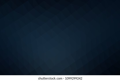Dark BLUE vector abstract polygonal template. Creative geometric illustration in Origami style with gradient. Brand new style for your business design.