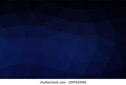 Dark BLUE vector abstract polygonal pattern. A sample with polygonal shapes. Brand new style for your business design.